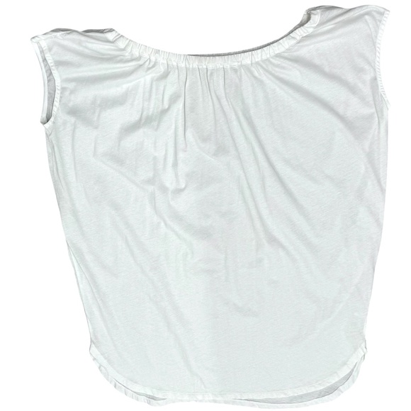 ORGANIC BY JOHN PATRICK WHITE COTTON ON OR OFF THE SHOULDER TUNIC DRESS - Picture 10 of 12